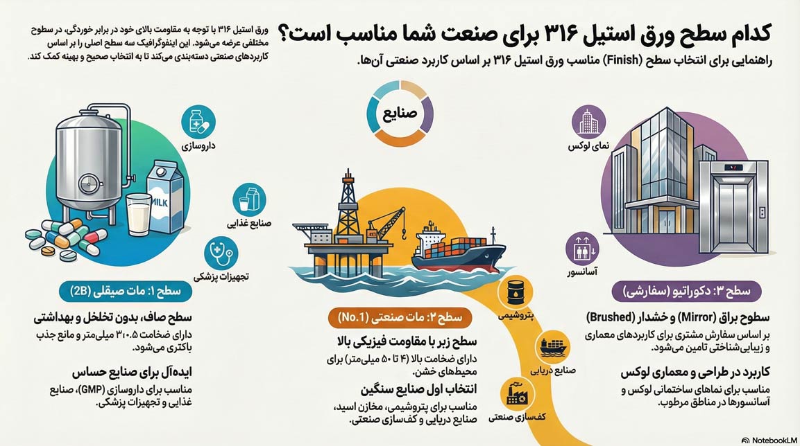کاربردهای ورق استیل ۳۱۶