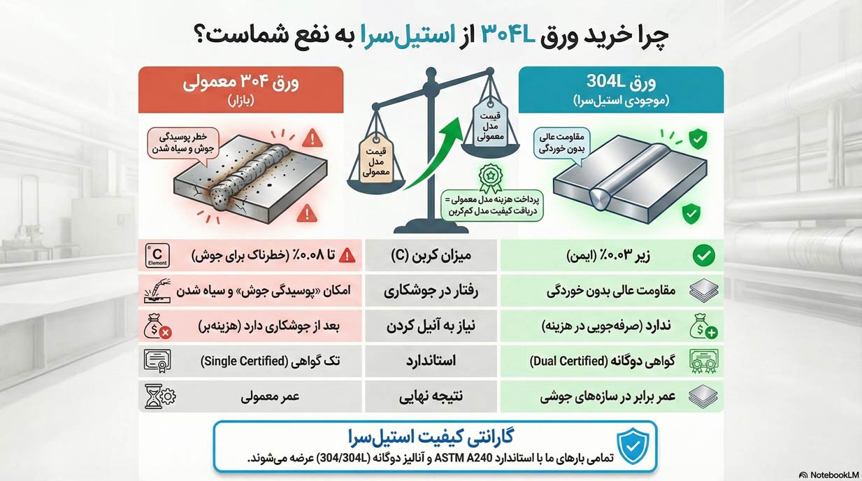 راهنمای خرید ورق استیل ۳۰۴
